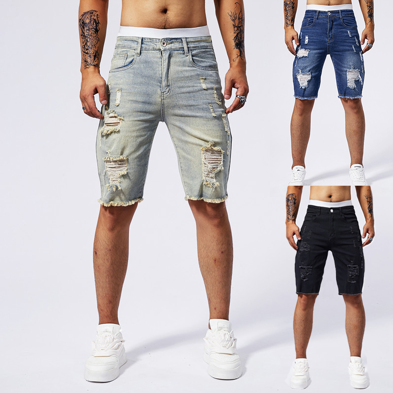 2025 Summer New Men's Ripped D - Streetwear Brands avaliação e preço
