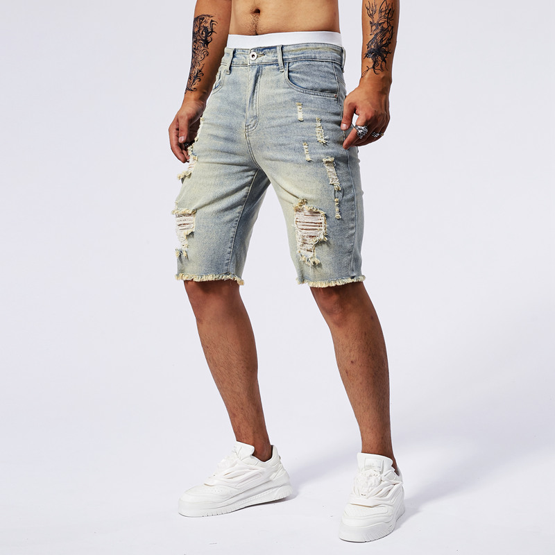 2025 Summer New Men's Ripped D - Streetwear Brands avaliação e preço