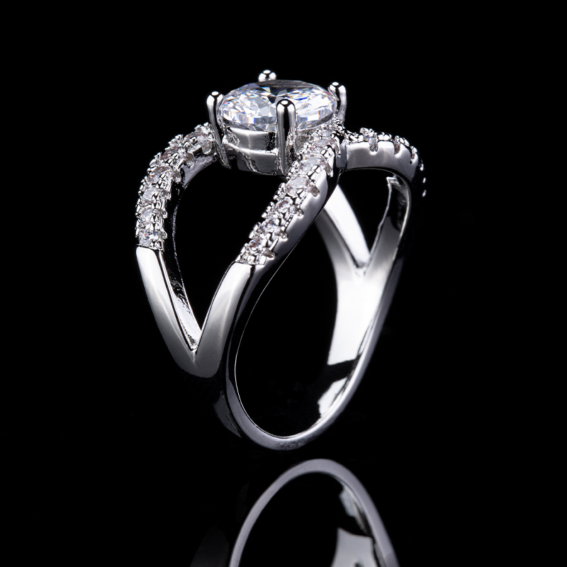 925 Sterling Silver Shiny Zirc - Streetwear Brand Rings avaliação e preço