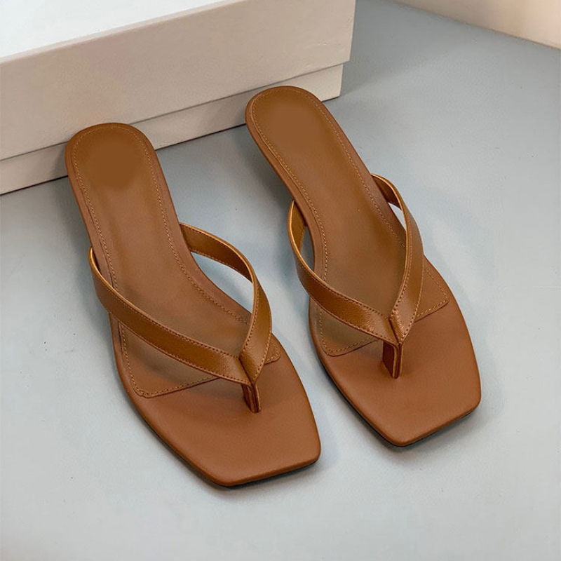 Luxury Brand Leather Heeled Fl - Streetwear Brands avaliação e preço